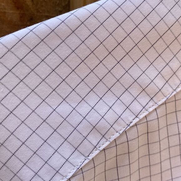 J. Kole Clothing custom button down long sleeve white plaid with black - Picture 4 of 7